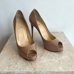 Pre-Owned CHRISTIAN LOUBOUTIN Nude Patent Very Privé 120mm - Size 41