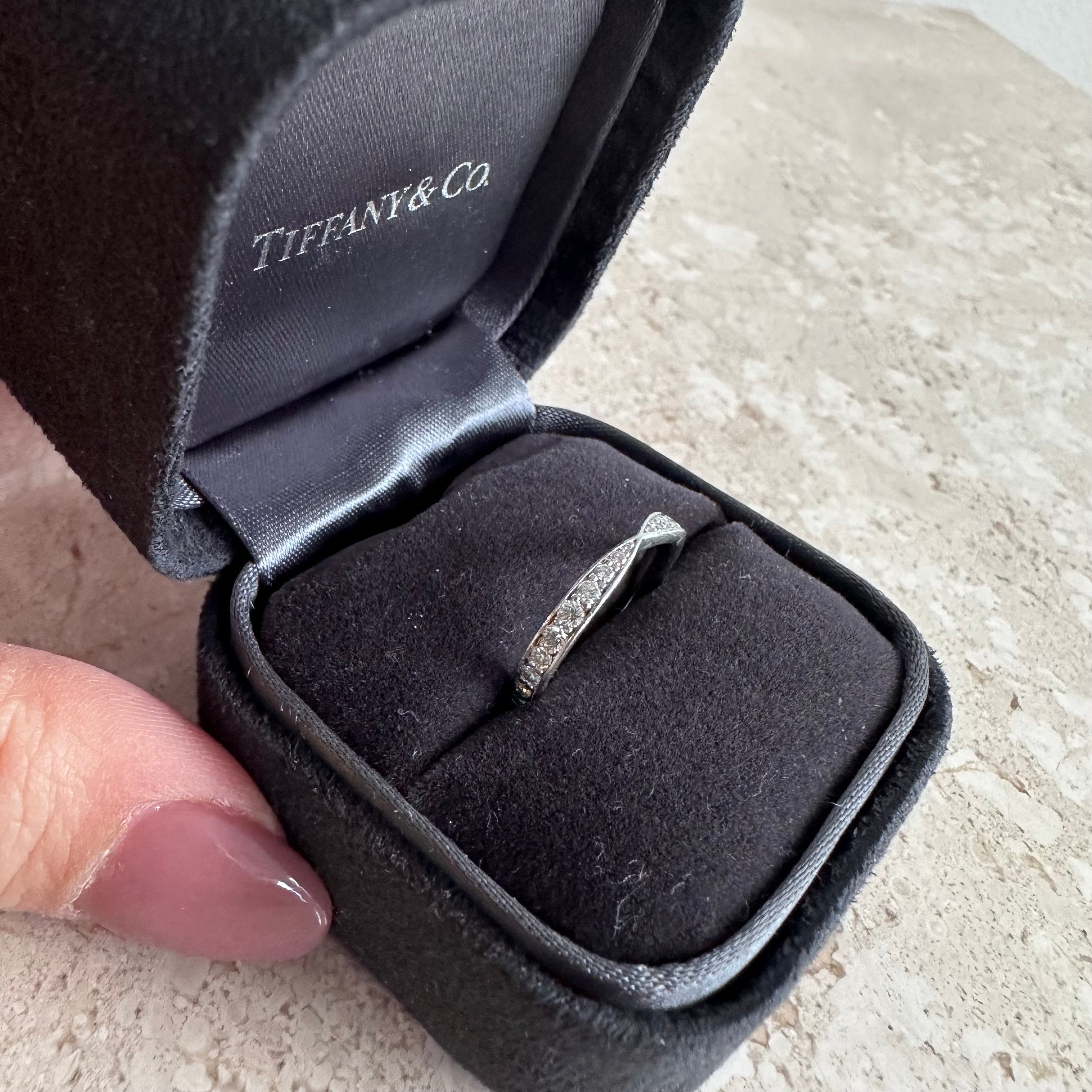 Pre-Owned TIFFANY & Co. Harmony Band Ring with Diamonds Size 5