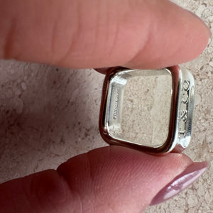 Pre-Owned TIFFANY & CO. 1837 Silver Square Ring Size 6