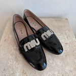 Pre-Owned MIU MIU Patent Loafers Size 40