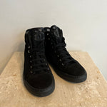 Pre-Owned CHANEL™ Black Mesh/Suede Sneaker - Size 39