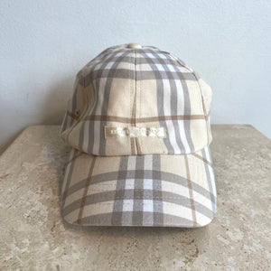 Pre-Owned BURBERRY Check Pattern Golf Hat