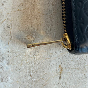 Pre-Owned LOEWE Black Leather Zip Wallet