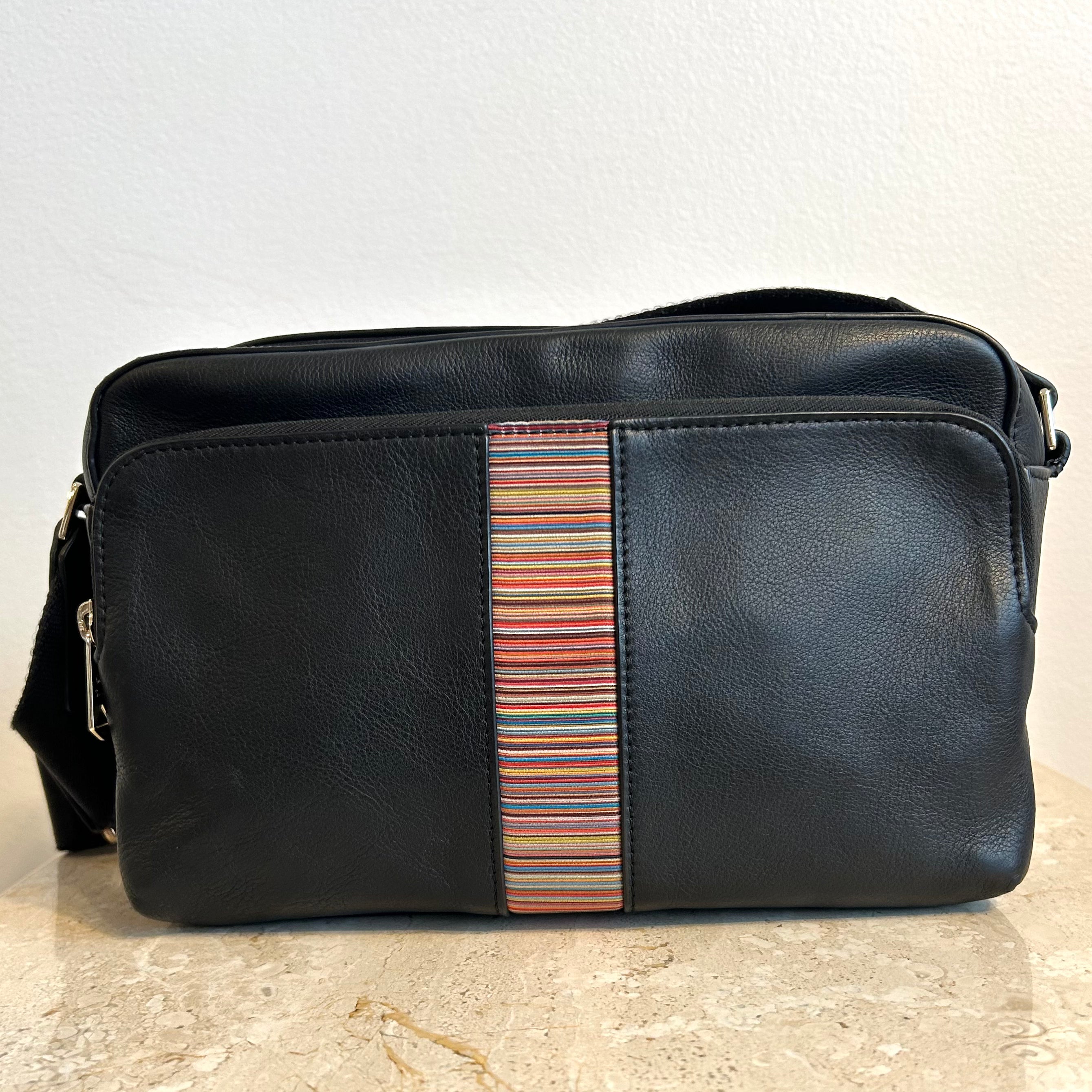 Pre-Owned Paul Smith Signature Stripe Leather Shoulder Bag