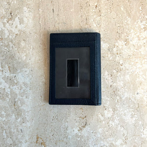 Pre-Owned SAINT LAURENT Vintage Black Leather Bi-Fold Wallet