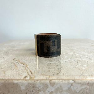 Pre-Owned FENDI Brown Zucca Canvas Cuff