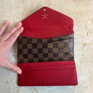 Pre-Owned LOUIS VUITTON Damier Ebene Josephine Wallet
