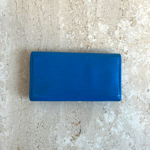 Pre-Owned LOUIS VUITTON Vintage Blue Epi Key Holder