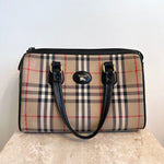 Pre-Owned BURBERRY Vintage Nova Check Small Boston Bag