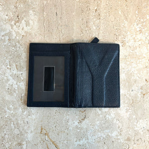 Pre-Owned SAINT LAURENT Vintage Black Leather Bi-Fold Wallet