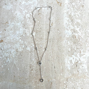 Pre-Owned TIFFANY & CO.  SS Heart Station Lariat Necklace