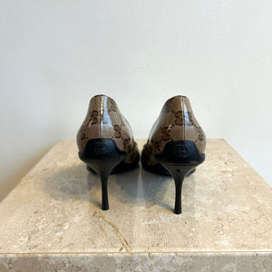 Pre-Owned GUCCI Crystal GG Bow Pumps - Size 39