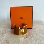 Pre-Owned HERMES Gold Olympe Cuff Bracelet