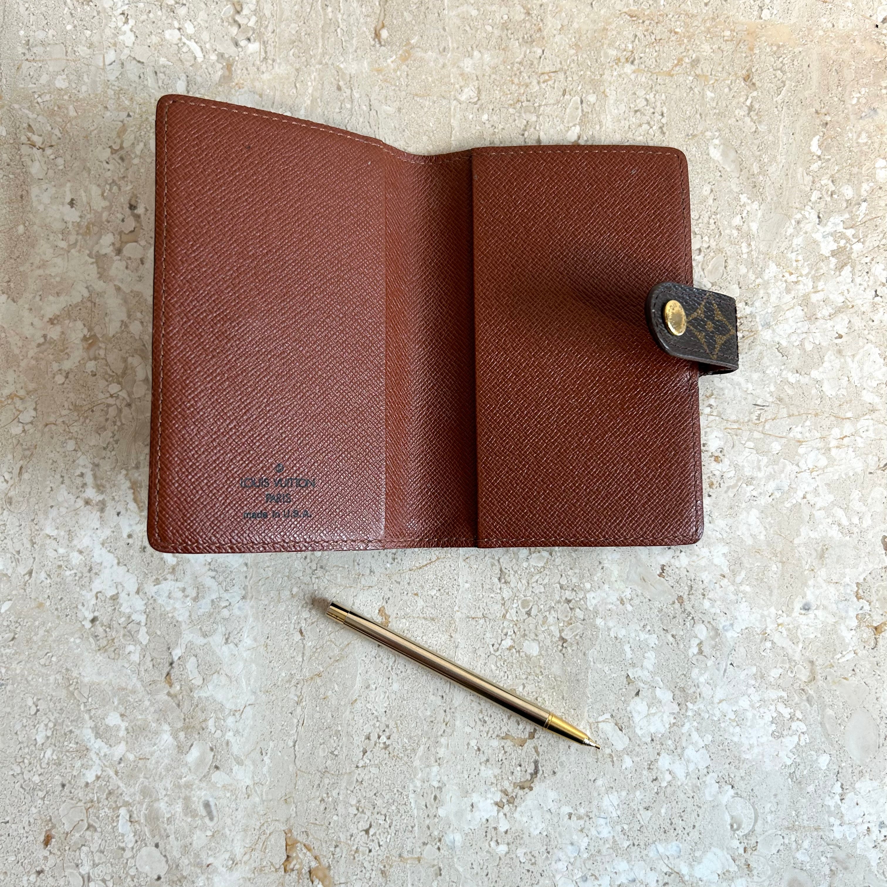 Pre-Owned LOUIS VUITTON Vintage Monogram Mini Planner with Gold Mechanical Pencil