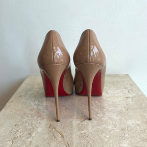 Pre-Owned CHRISTIAN LOUBOUTIN Nude Patent Very Privé 120mm - Size 41