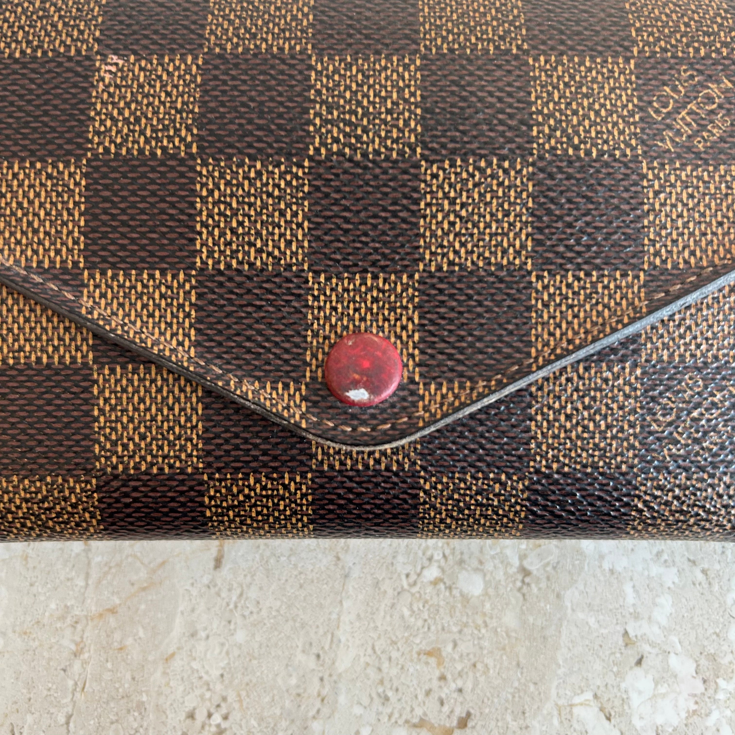 Pre-Owned LOUIS VUITTON Damier Ebene Josephine Wallet