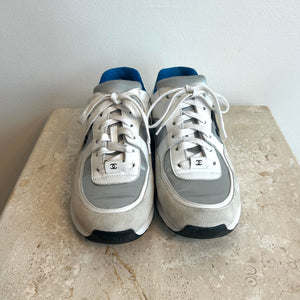 Pre-Owned CHANEL Tri-Colour CC Sneaker - Size 37.5