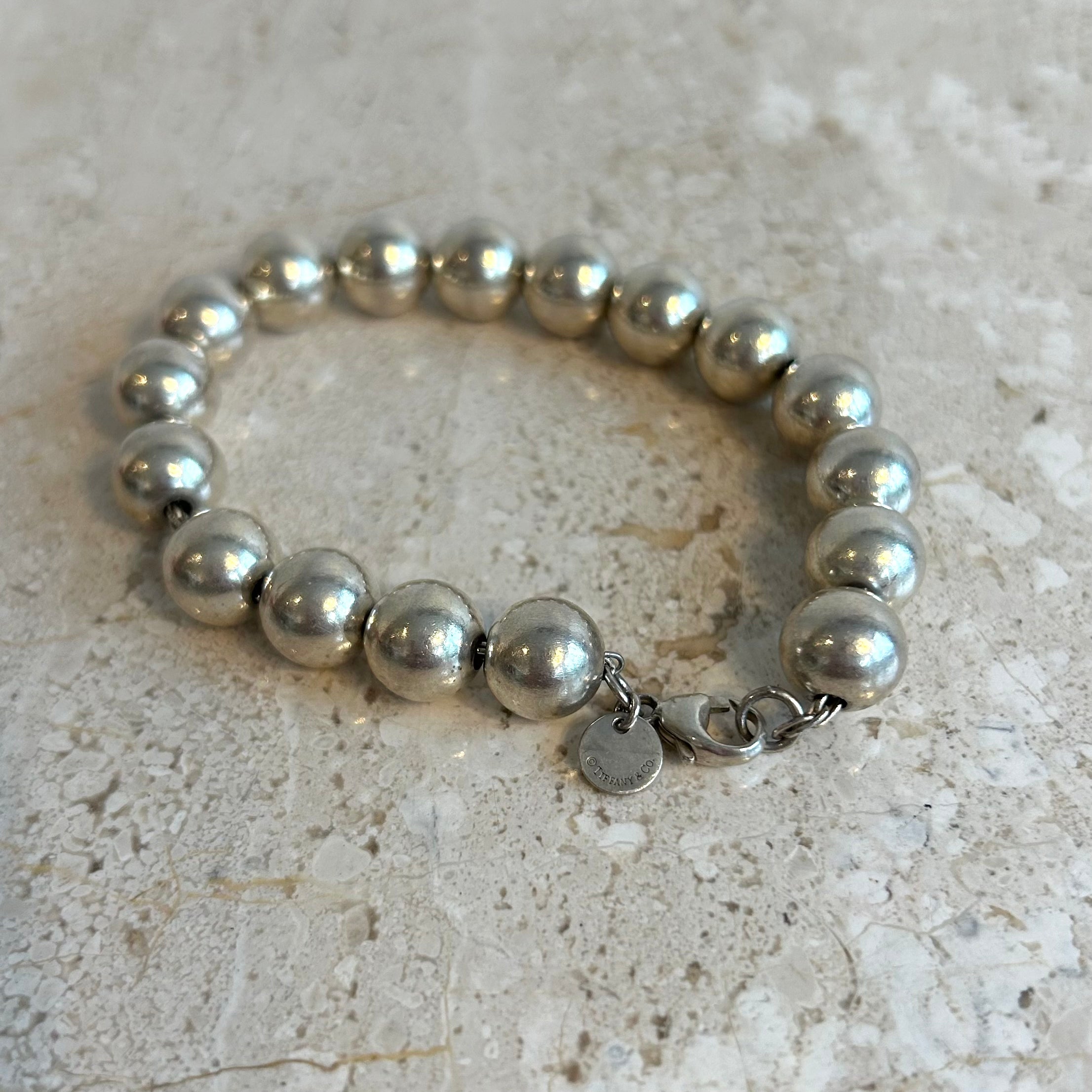 Pre-Owned TIFFANY & CO. Sterling Silver Ball Bead Bracelet