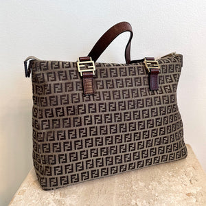 Pre Owned FENDI Vintage Zucchino Canvas Tote