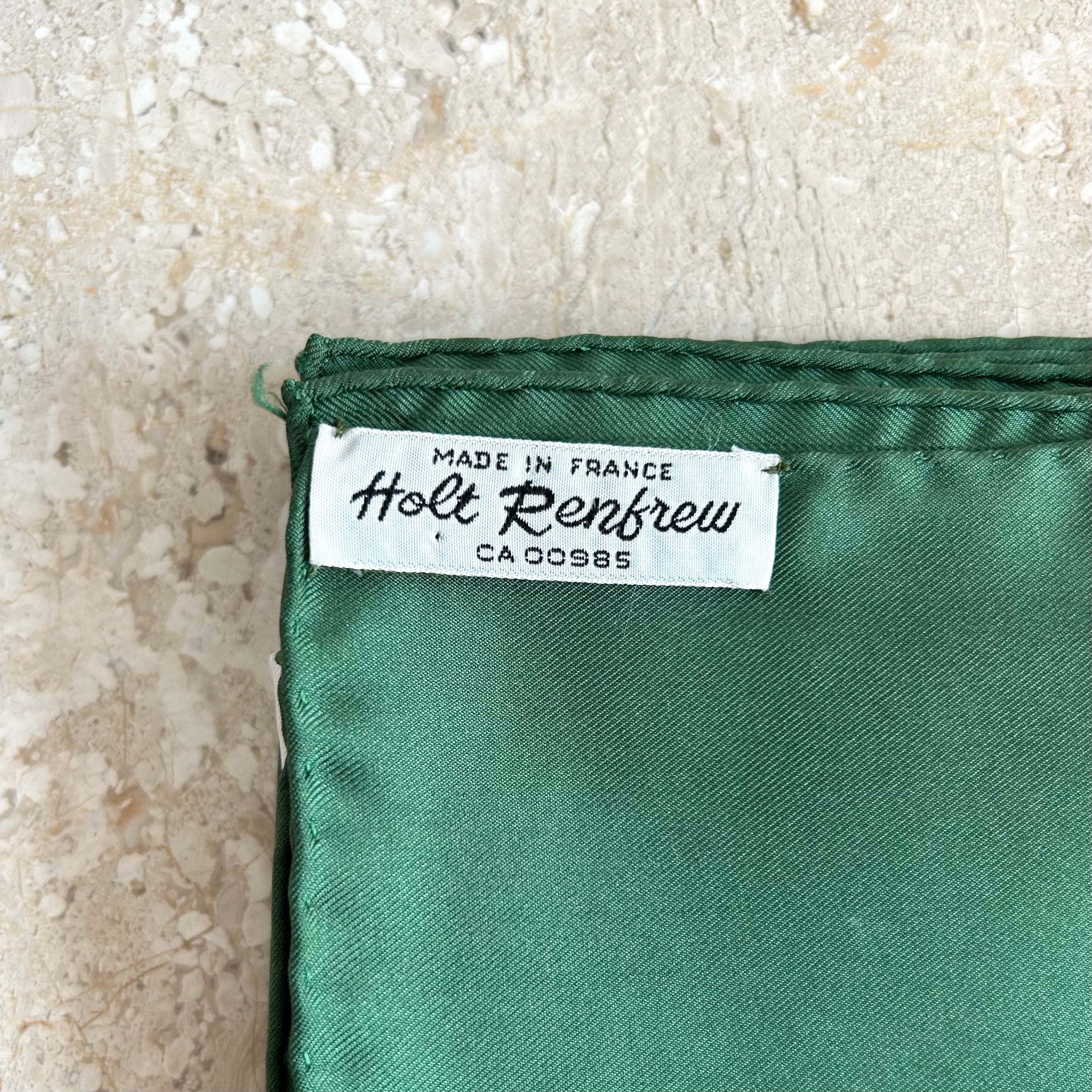 Pre-Owned HERMES Vintage Brides de Gala Racing Green Silk Scarf - 90cm