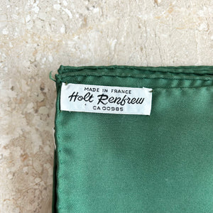 Pre-Owned HERMES Vintage Brides de Gala Racing Green Silk Scarf - 90cm