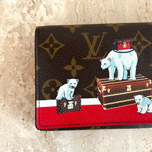 Pre-Owned LOUIS VUITTON Limited Edition Christmas Polar Bear Wallet