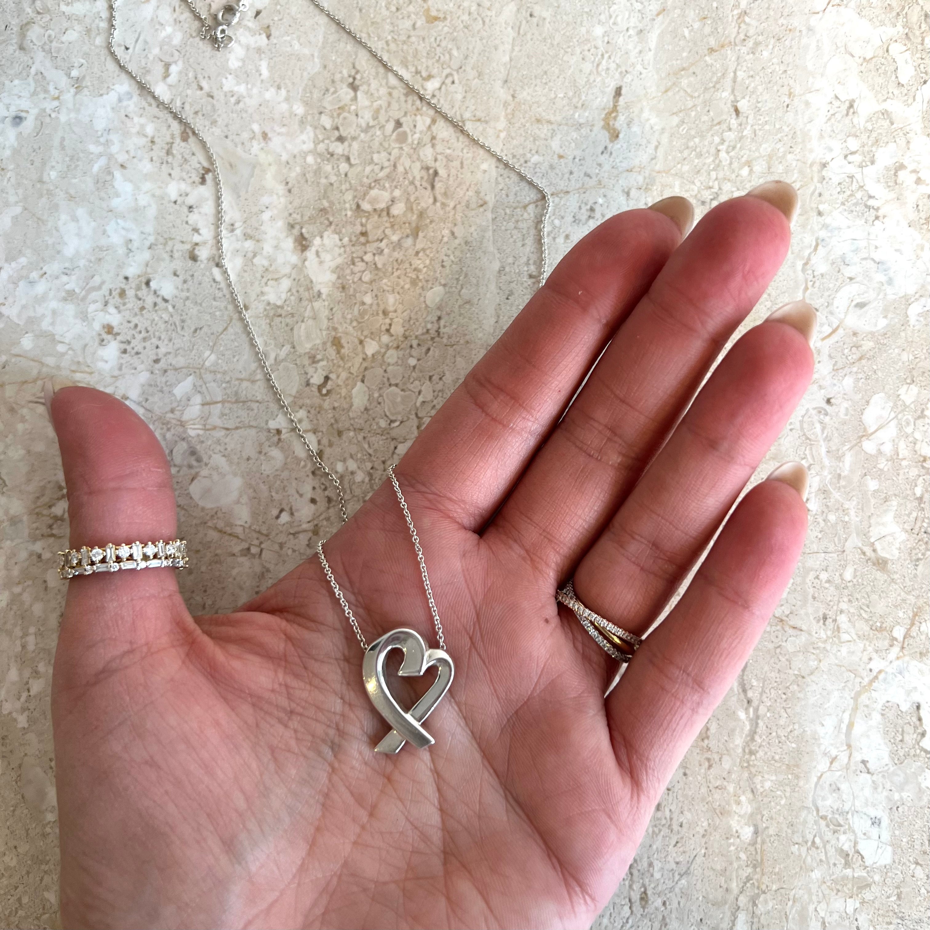 Pre-Owned TIFFANY & CO. Sterling Silver Loving Heart Necklace