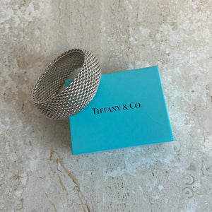 Pre-Owned TIFFANY & CO. Somerset Mesh Cuff Bangle