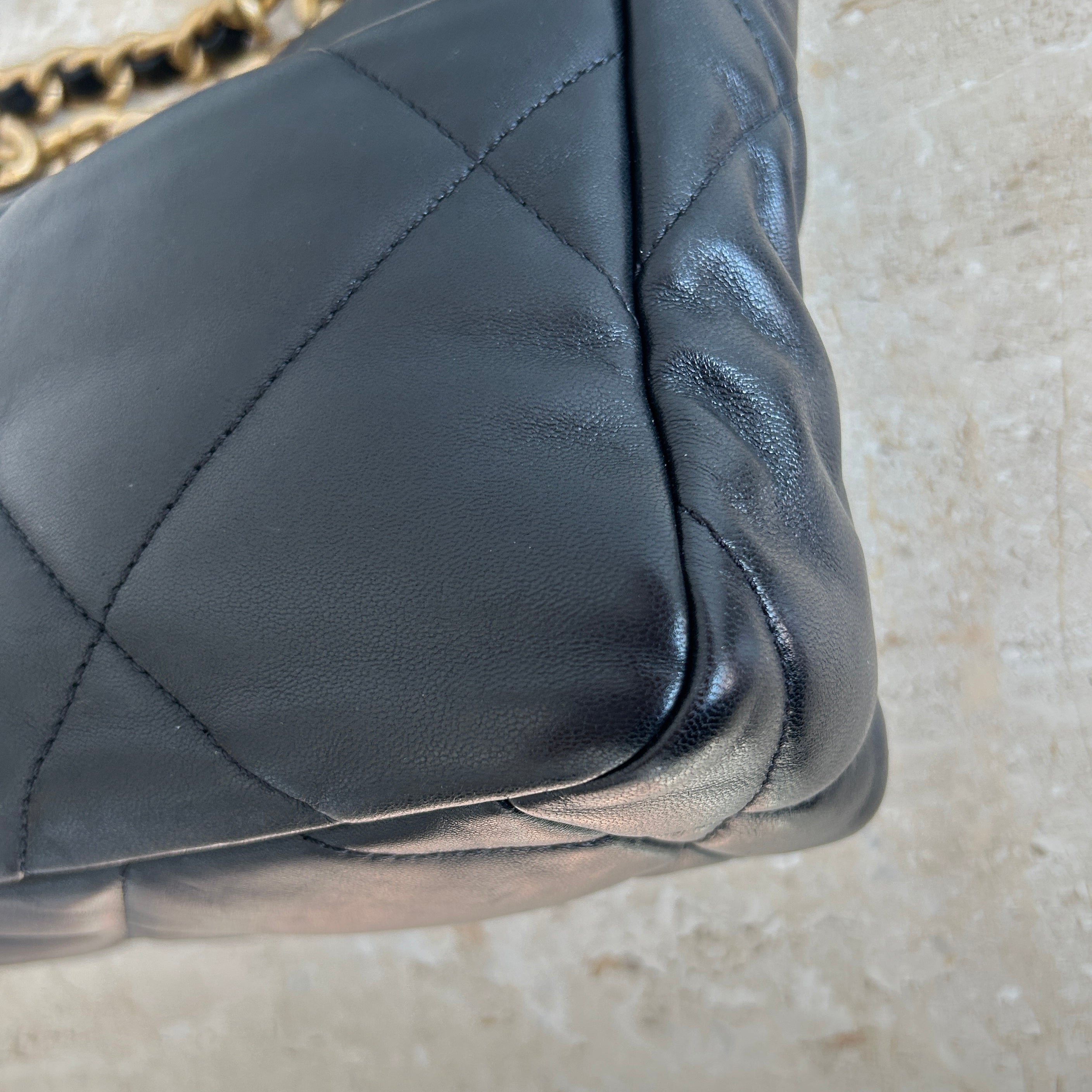 Pre-Owned CHANEL™ 19 Black Lambskin Handbag