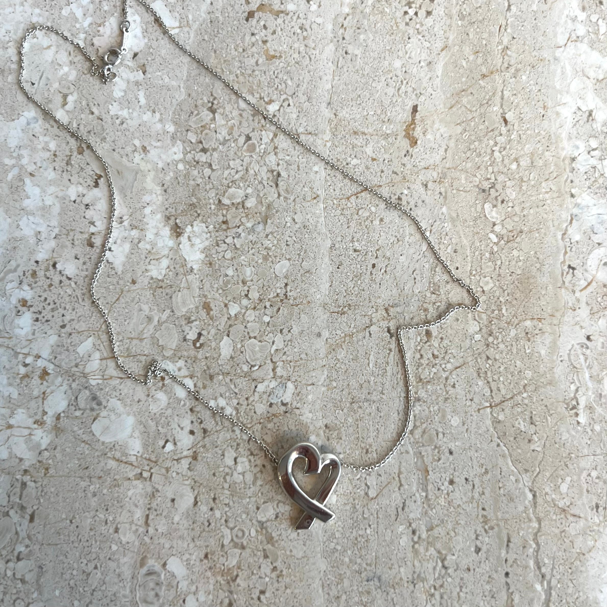 Pre-Owned TIFFANY & CO. Sterling Silver Loving Heart Necklace
