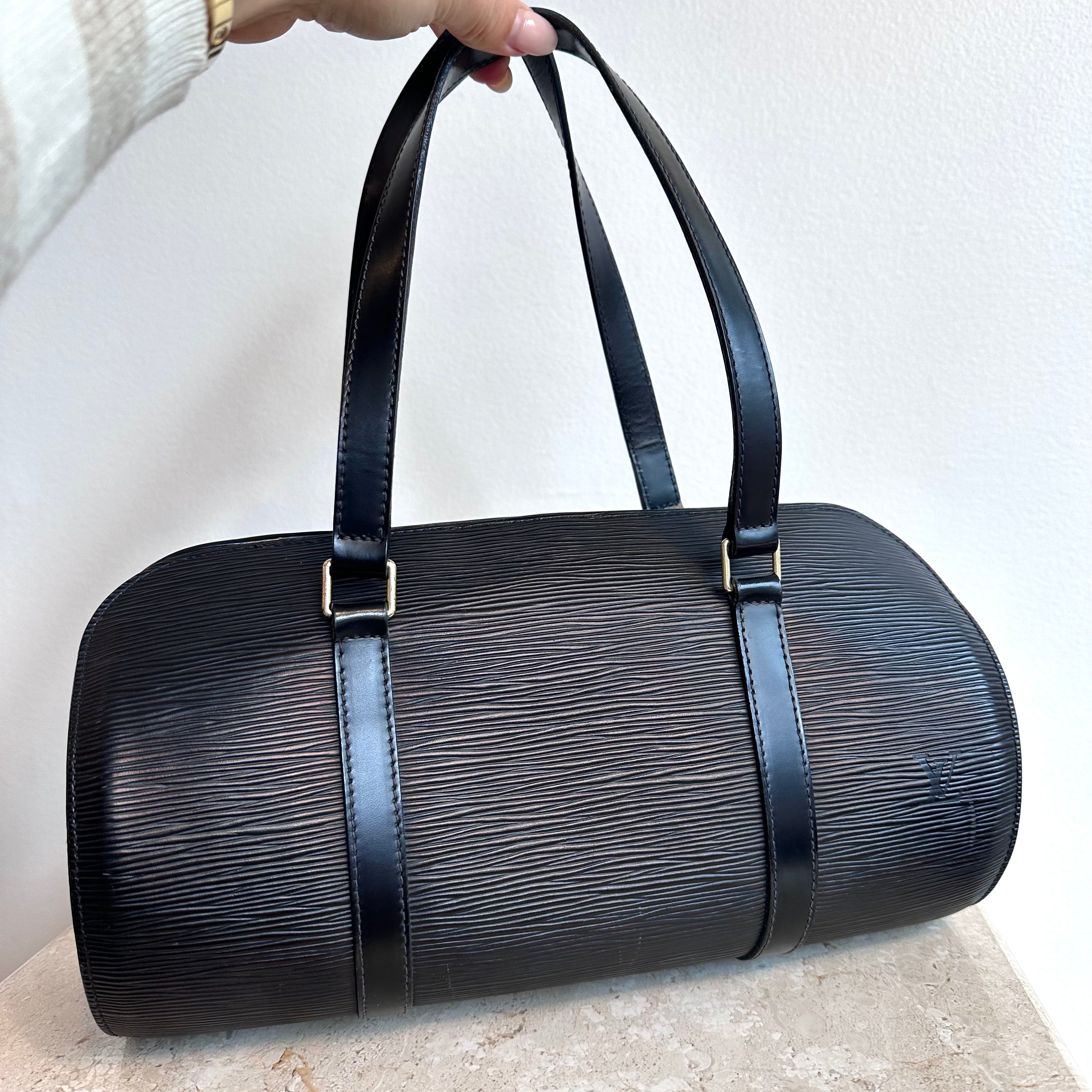 Pre-Owned LOUIS VUITTON Black Epi Papillon Soufflot