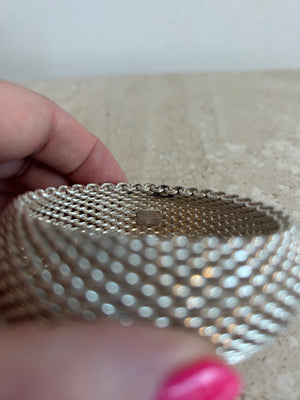 Pre-Owned TIFFANY & CO. Somerset Mesh Cuff Bangle
