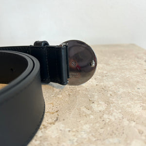 Pre-Owned VERSACE Classic Medusa Black Leather Belt - Size 100/40