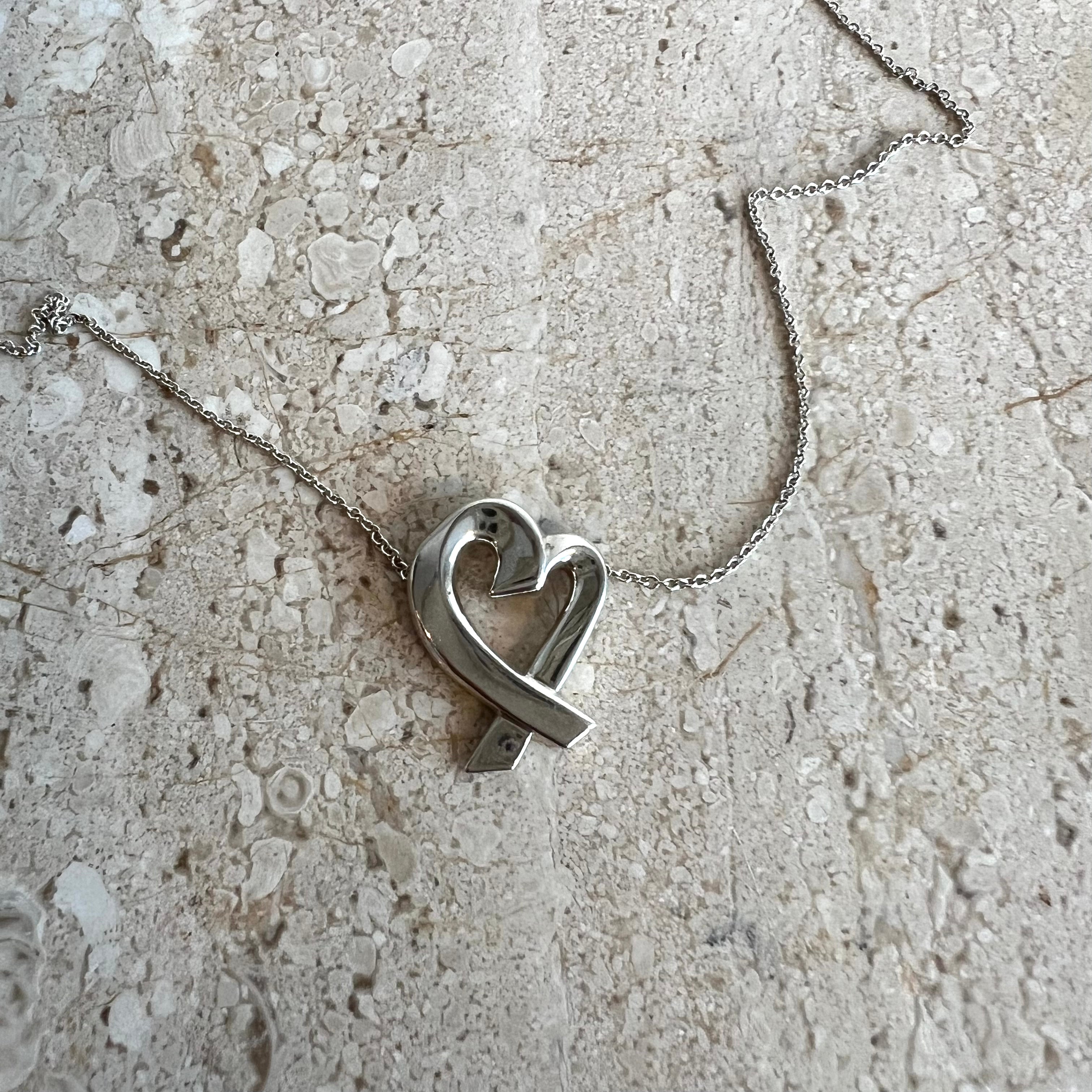 Pre-Owned TIFFANY & CO. Sterling Silver Loving Heart Necklace