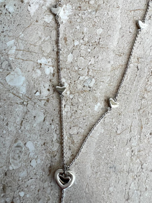 Pre-Owned TIFFANY & CO.  SS Heart Station Lariat Necklace