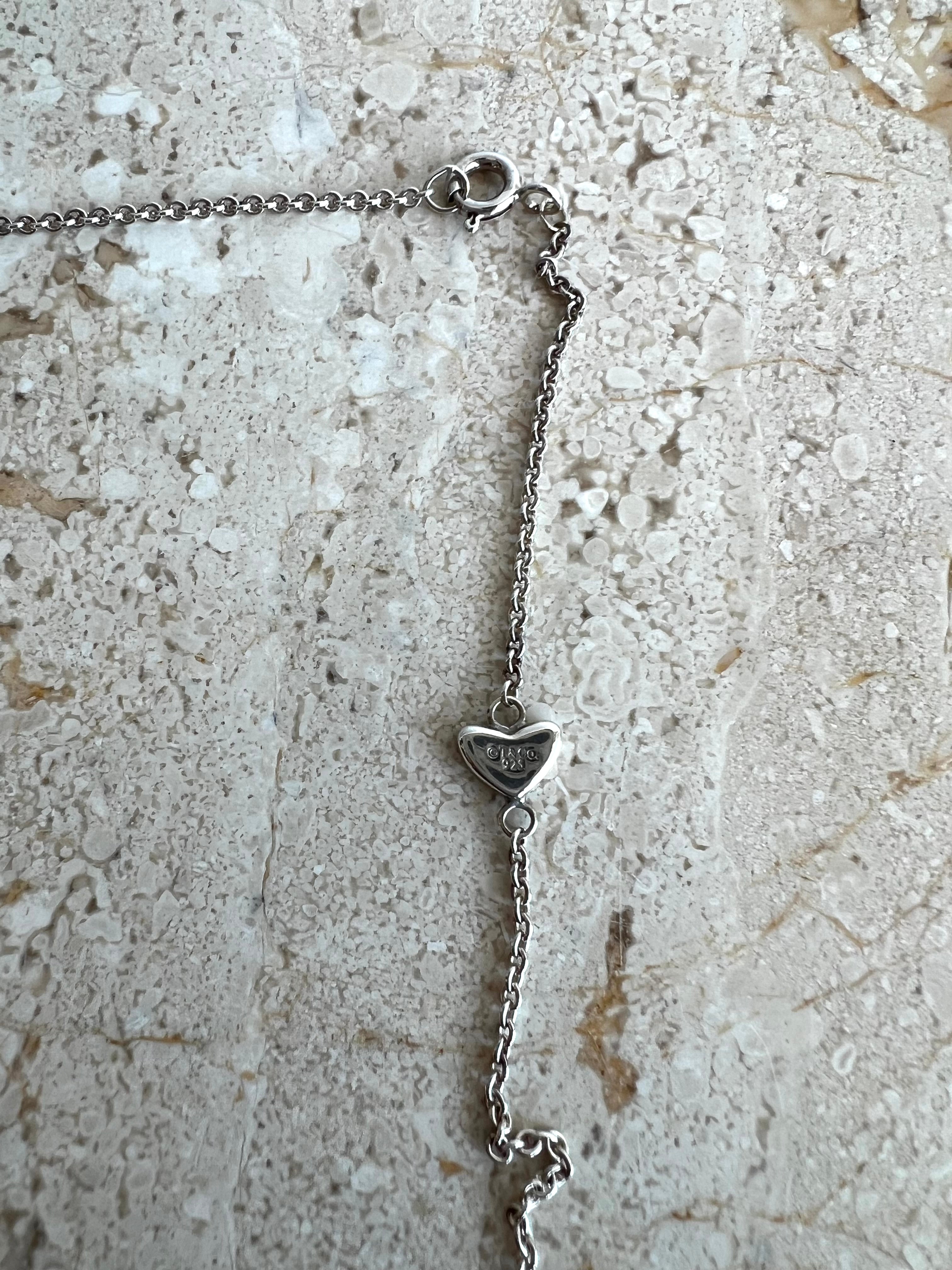 Pre-Owned TIFFANY & CO.  SS Heart Station Lariat Necklace