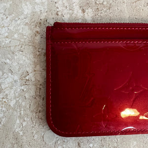 Pre-Owned LOUIS VUITTON Vernis Amarante Key Pouch/Cles