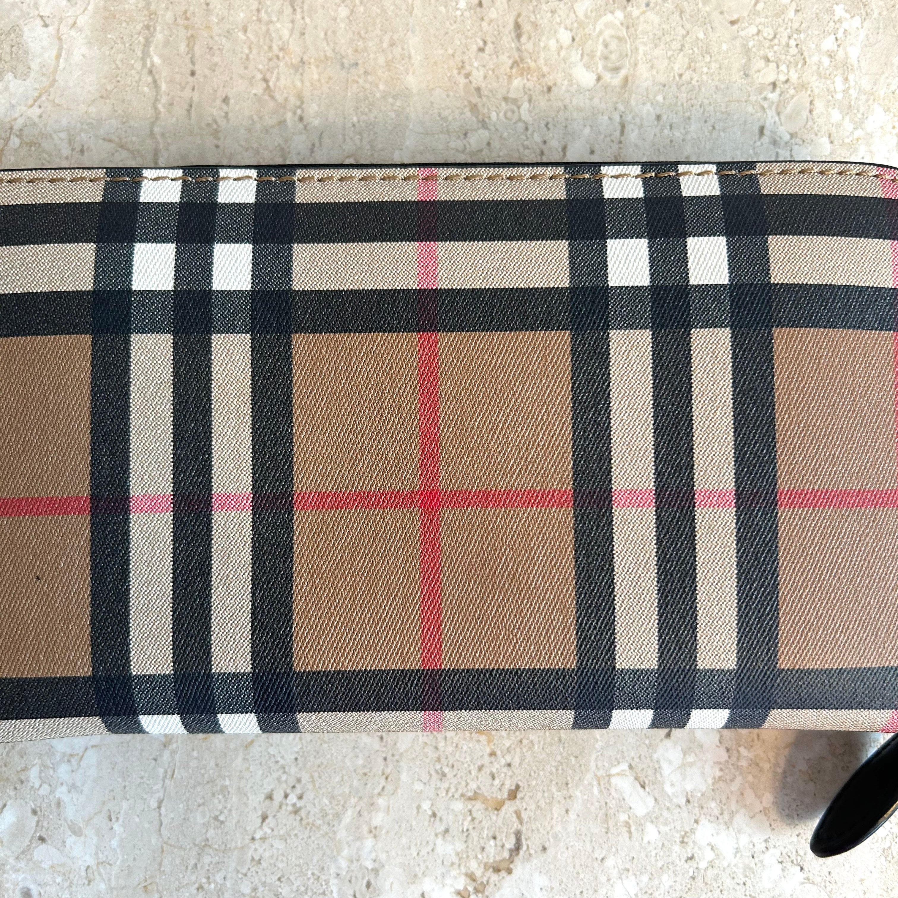 Pre-Owned BURBERRY Elmore Vintage Check Zip Around Wallet