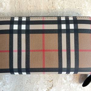 Pre-Owned BURBERRY Elmore Vintage Check Zip Around Wallet