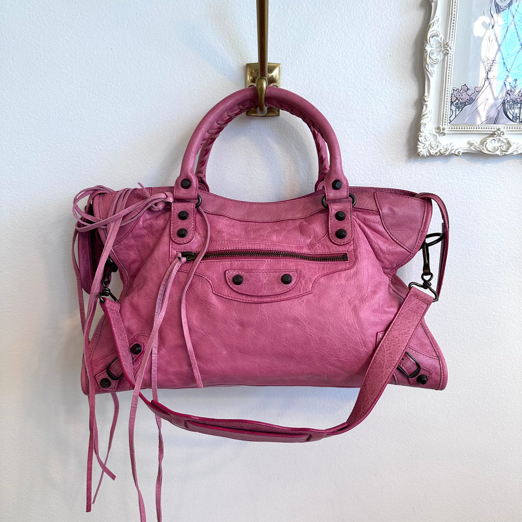 Pre-Owned BALENCIAGA Pink Classic City Bag