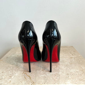 Pre-Owned CHRISTIAN LOUBOUTIN So Kate 120 Black Patent Pump - Size 36.5