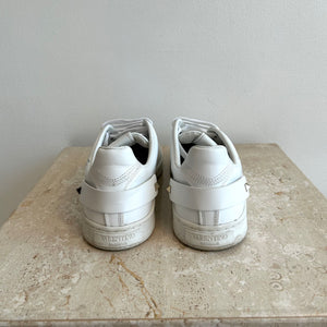 Pre-Owned VALENTINO Garavani V Logo White Sneaker - Size 38.5