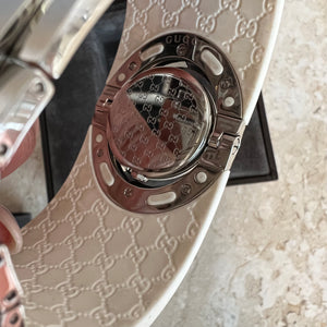 Pre-Owned GUCCI Women's The Twirl White Rubber and Stainless Steel Watch