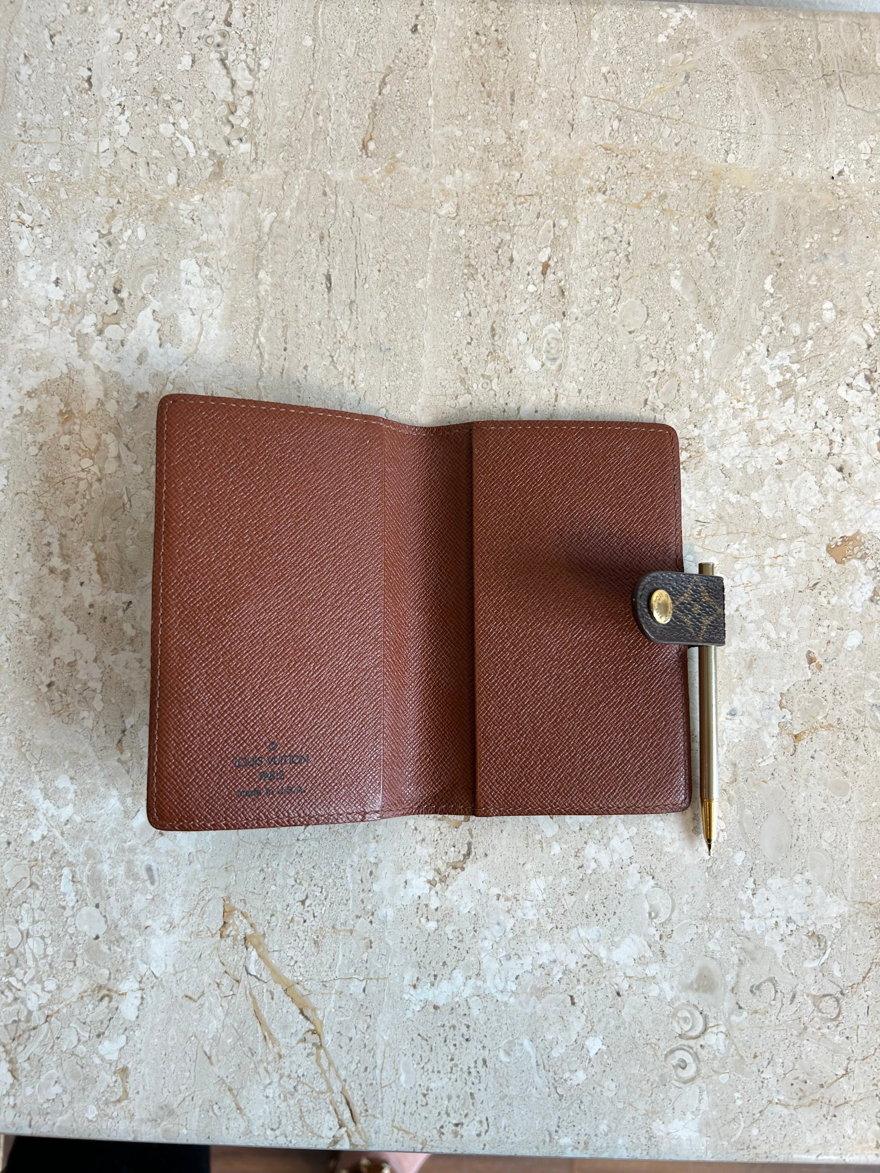 Pre-Owned LOUIS VUITTON Vintage Monogram Mini Planner with Gold Mechanical Pencil