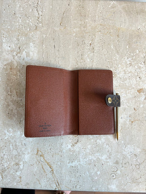 Pre-Owned LOUIS VUITTON Vintage Monogram Mini Planner with Gold Mechanical Pencil