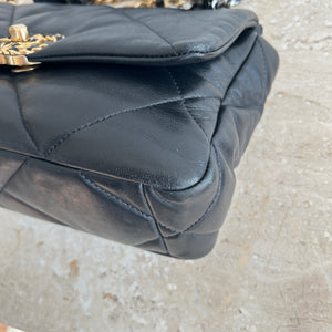 Pre-Owned CHANEL™ 19 Black Lambskin Handbag