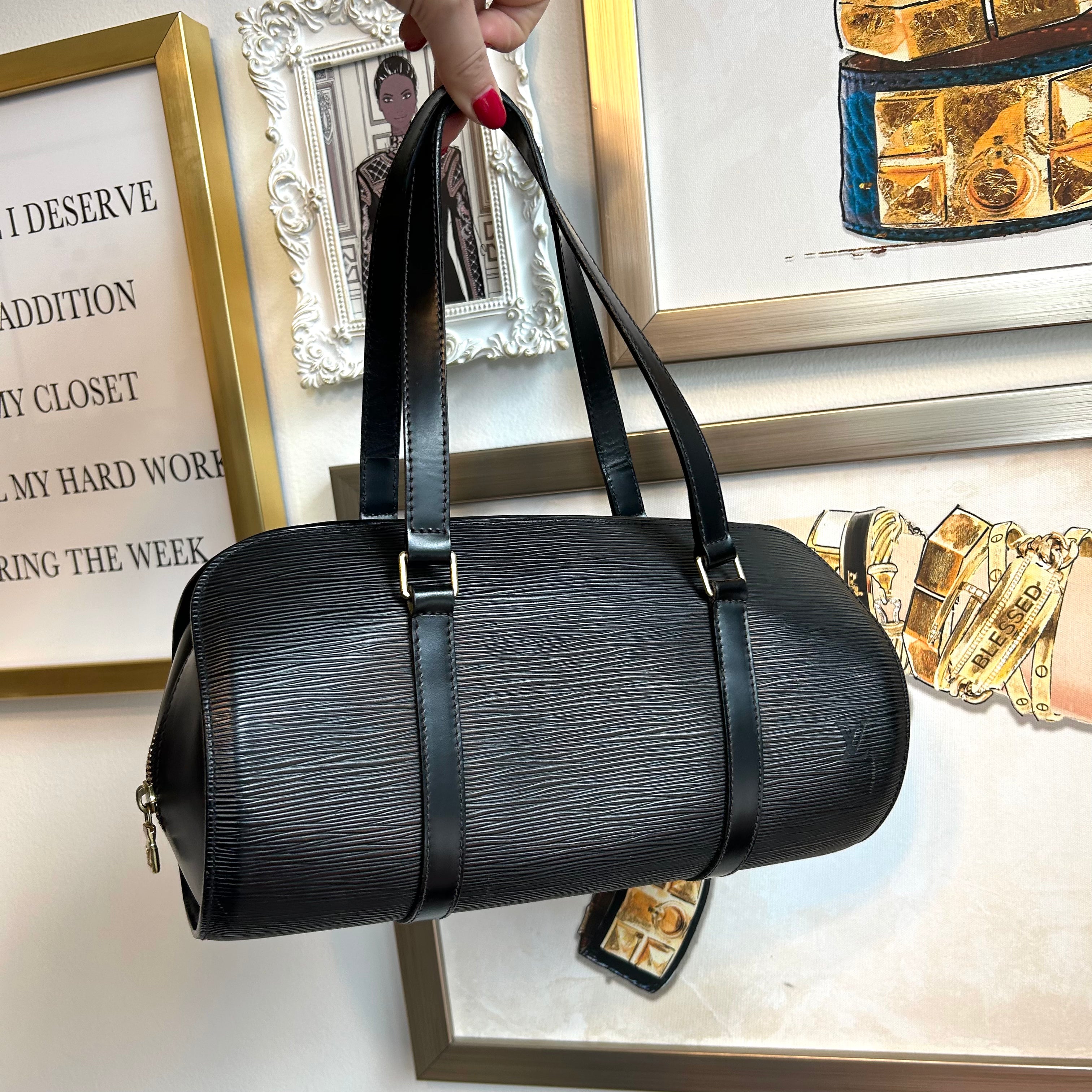 Pre-Owned LOUIS VUITTON Black Epi Papillon Soufflot