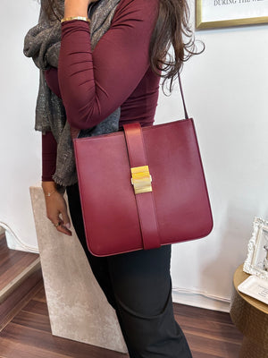 Pre-Owned BOTTEGA VENETA Burgundy Marie Shoulder Bag