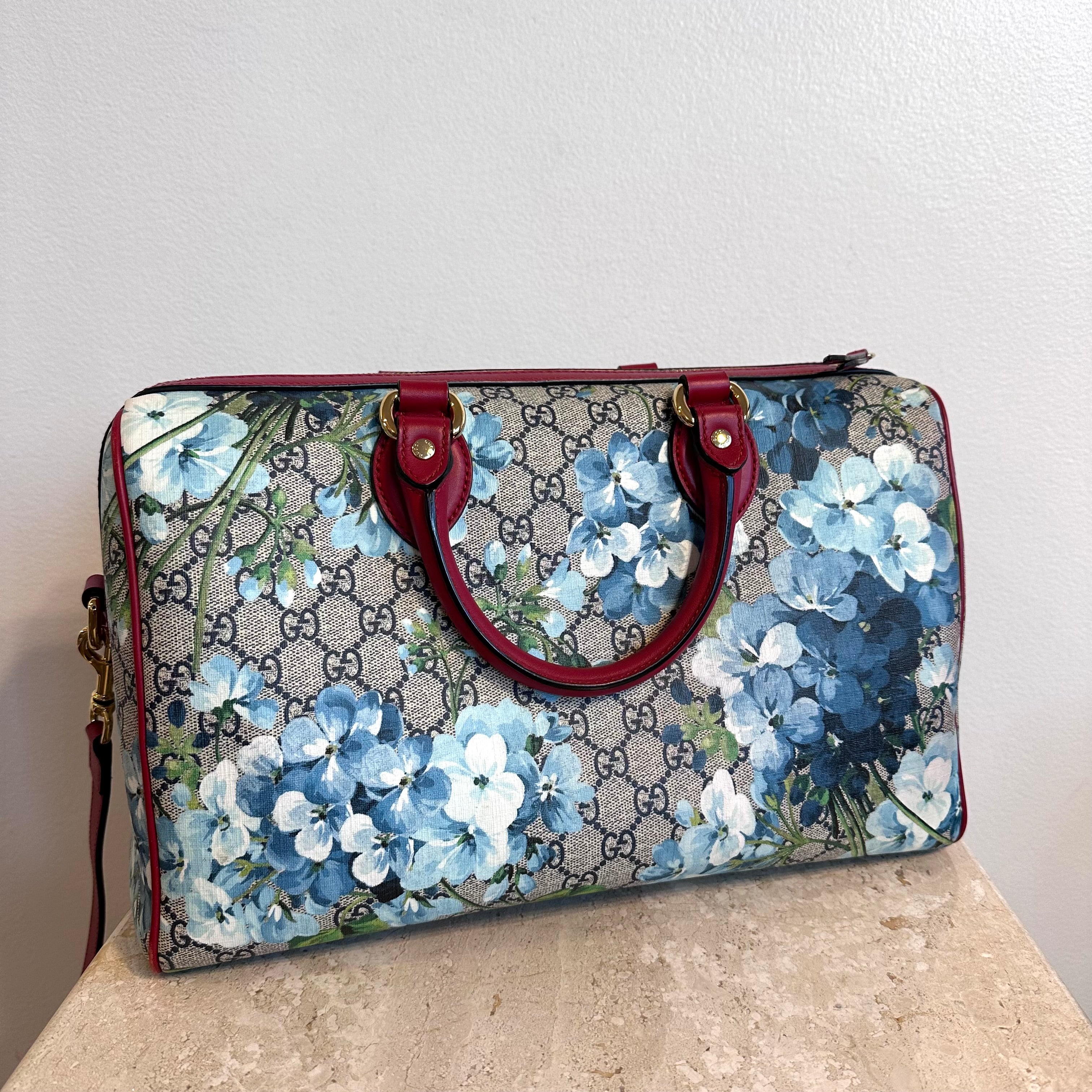Pre-Owned GUCCI Large Blooms Boston Bag