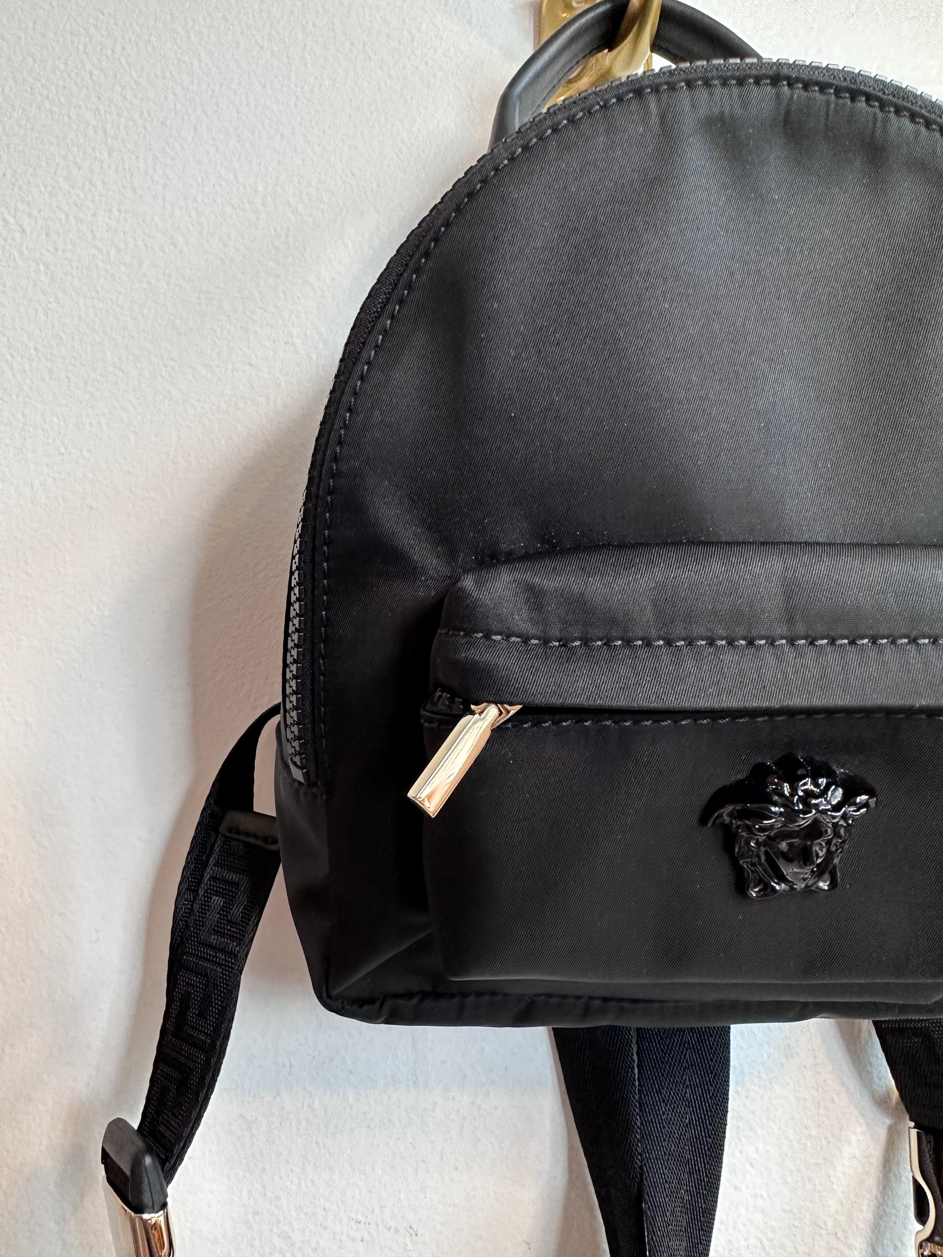 Pre-Owned VERSACE Small Black Medusa Backpack